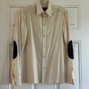 Vintage RALPH LAUREN PURPLE LABEL Long Sleeve Button-Up, Size 4, 100% cashmere